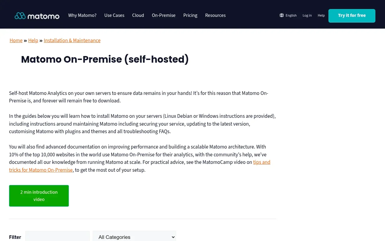 Matomo On-Premise