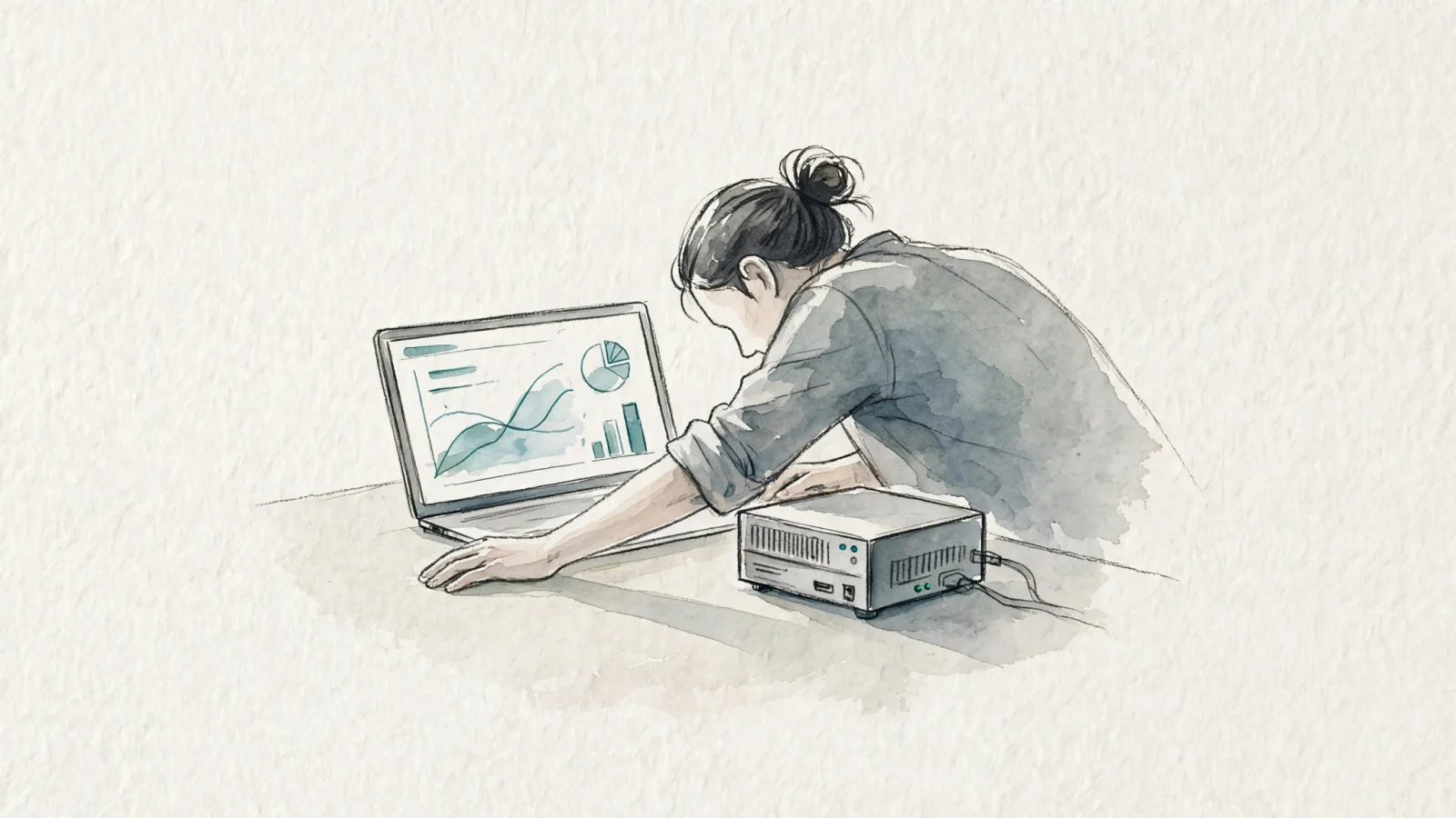 A solo creator weighs a hosted analytics dashboard against a small self-managed server, making the difference between a free hosted tier and free self-hosted software tangible.