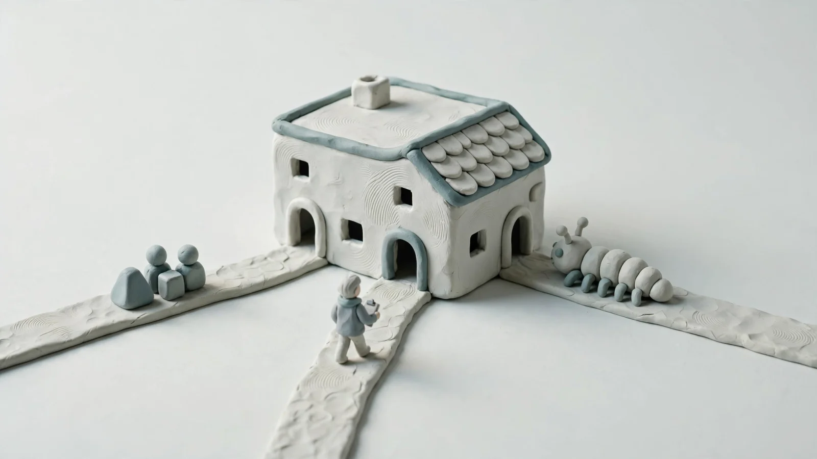A publisher’s website is shown as a building with three distinct access routes for search crawling, user-requested fetching, and model training, making the separate crawler choices visible without labels or readable text.