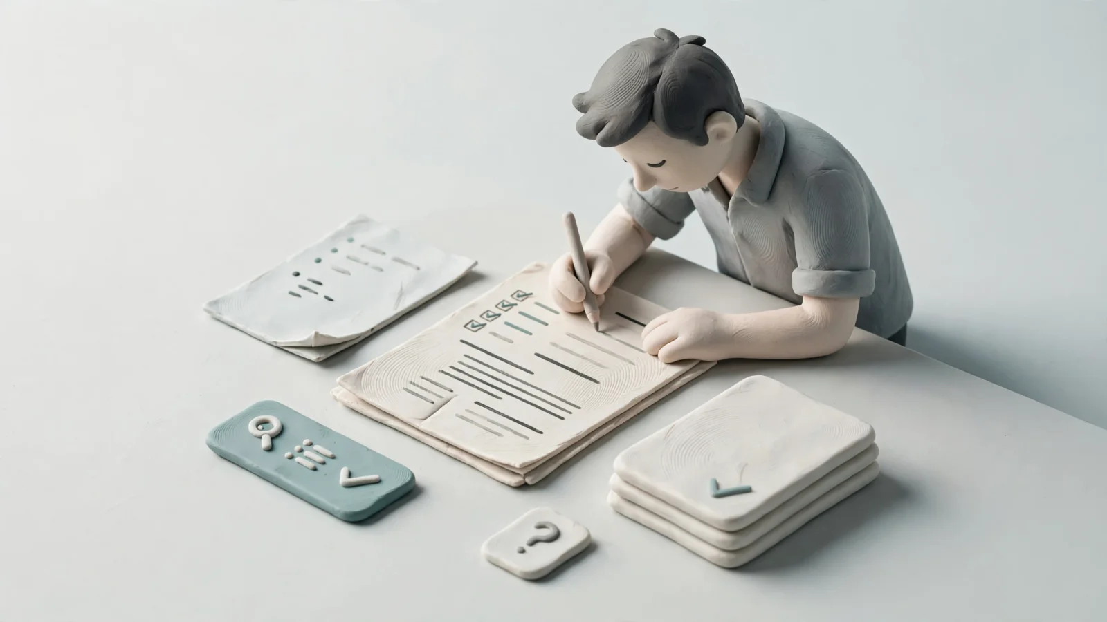 An editor checking sources and examples in a draft before it moves into a CMS publishing queue, illustrating automation guided by human review.