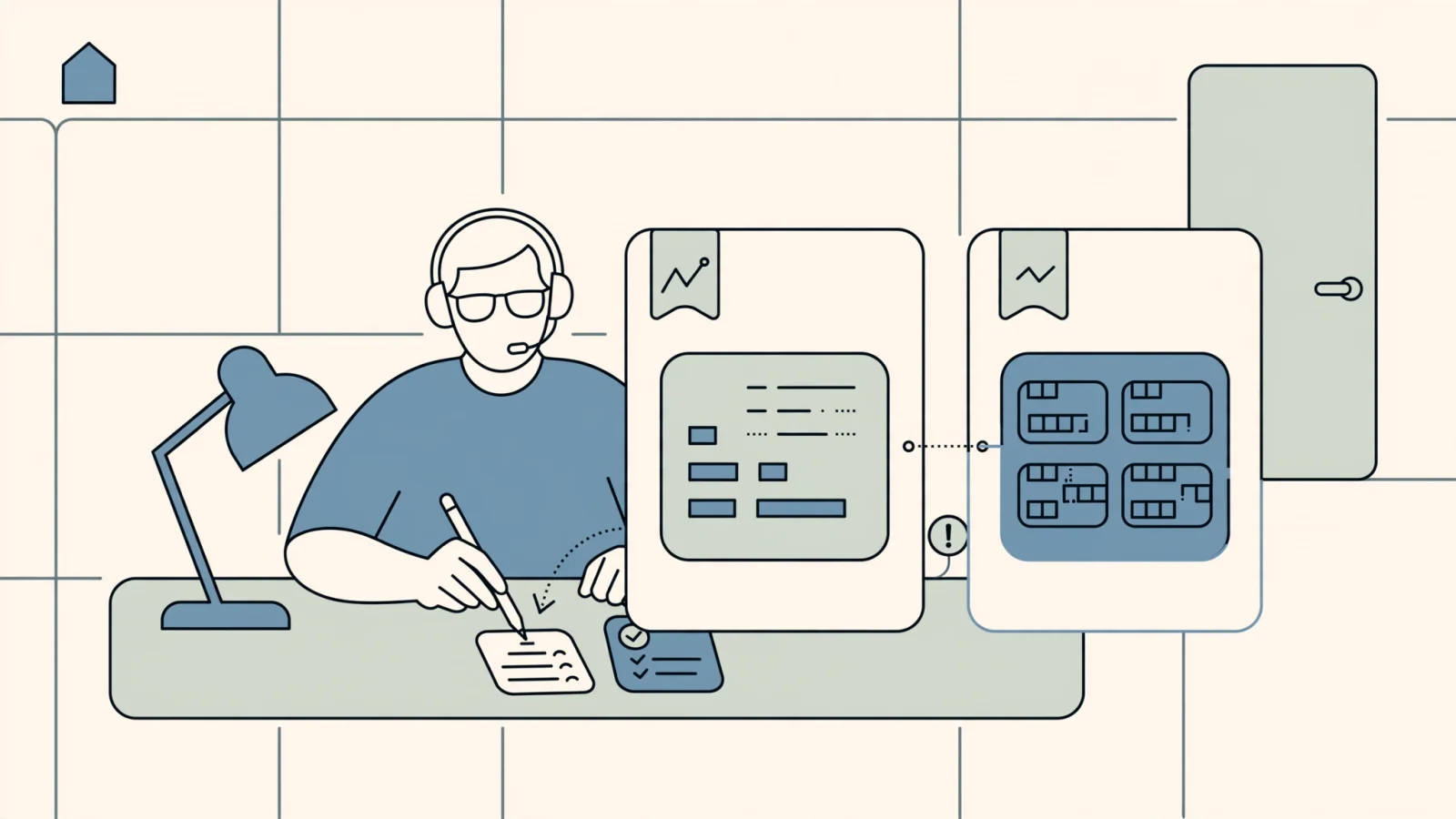 For the day-to-day section, depict a remote compliance analyst comparing de-identified claims and chart records while documenting an audit finding in a secure home office.